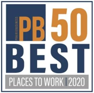 Prairie Business 2020 50 Best Places to Work logo